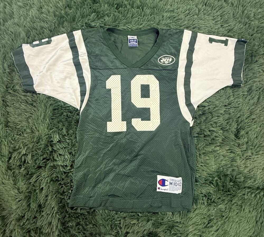 Vtg Champion New York Jets Keyshawn Johnson #19 Youth M (10-12) NFL Football